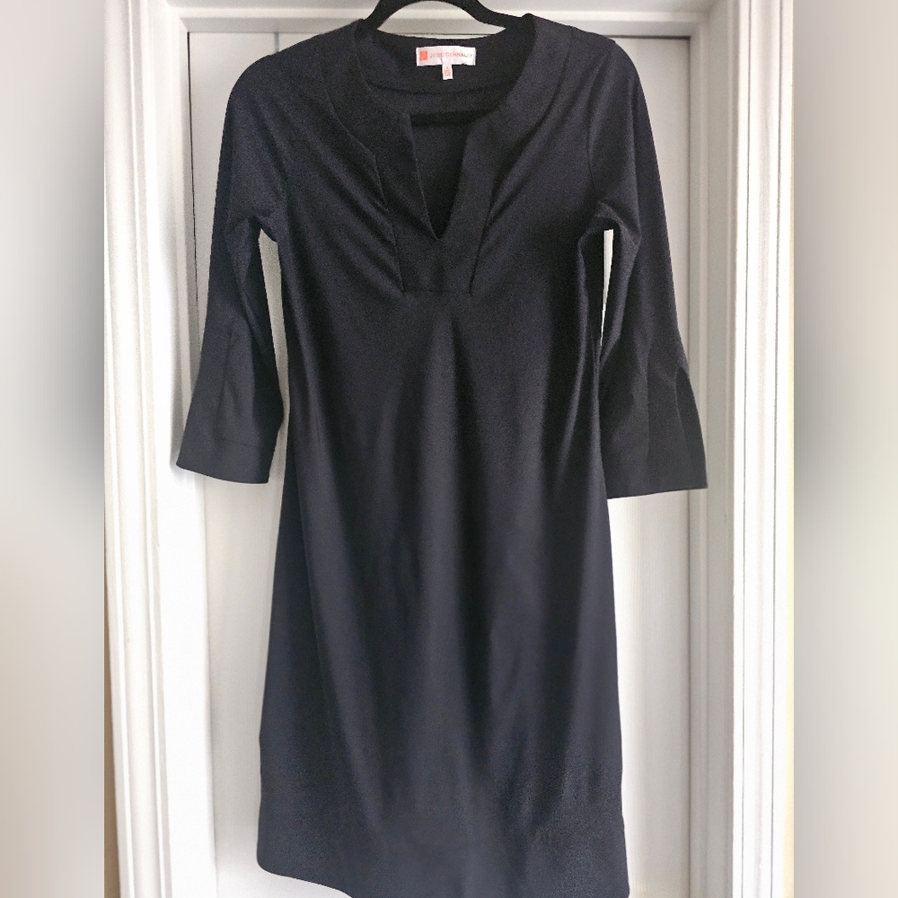 Jude Connally Megan Classic Black Lightweight Judecloth Cloth Dress V Neck - Picture 5 of 8
